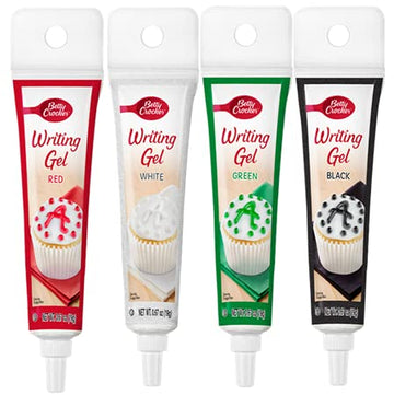 Signature Brands Betty Crocker Christmas Writing Gel - Cookie Icing - 4 colors - Red White Green Black (.67 oz each)0.67 Ounce (