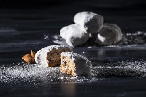 Greek Handmade Cookies (Kourabie) With Whole Almonds 450G/15.8Oz