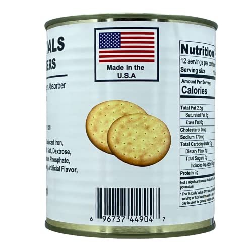 Case (12 Cans) of Future Essentials Sailor Pilot Bread Crackers | Ships Biscuit | Hardtack | Emergency Survival Food | Long Ter