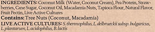 siggis Plant-Based Coconut Blend, Strawberry, 5.3 oz. Cup - Single Serving Dairy Free Snack, More Protein Than Sugar