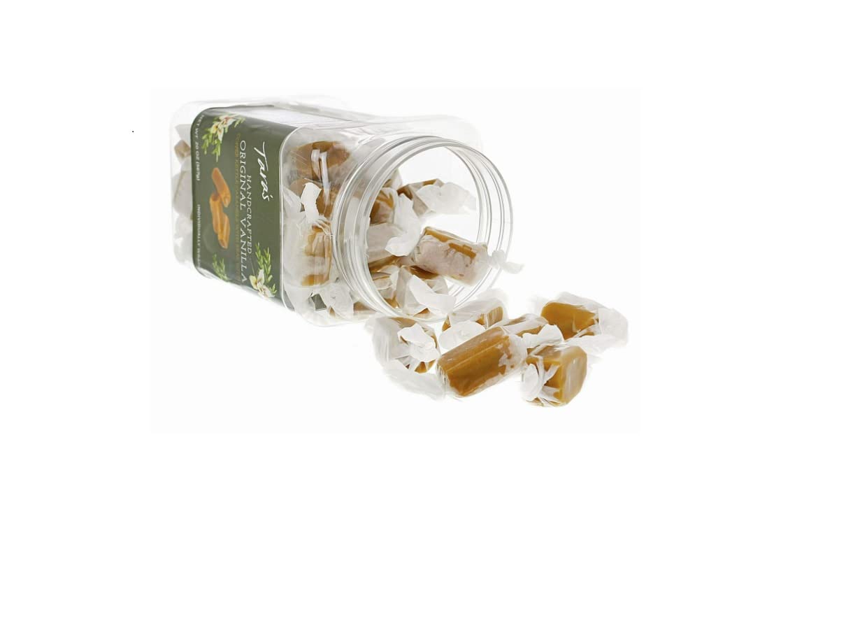 Tara's Gourmet Vanilla Caramels - Handcrafted All-Natural Candy, Creamy & Individually Wrapped, 20 oz - Caramel Flavor