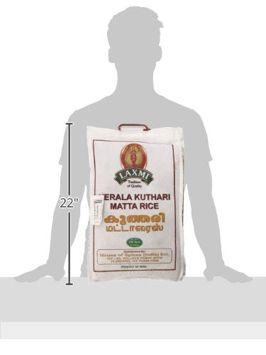 Laxmi All-Natural Kerala Kuthara Matta Rice, 20 Pound