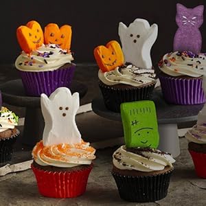 Halloween Peeps - Ghosts, Skulls, Monsters & Pumpkins - Gift Bundle Of 4, 3Oz. 6Ct Boxes (One Each) By Lyzas Sweets &