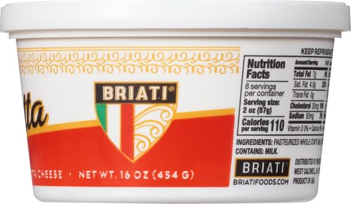 Rio Briati Whole Milk Ricotta, 16 oz