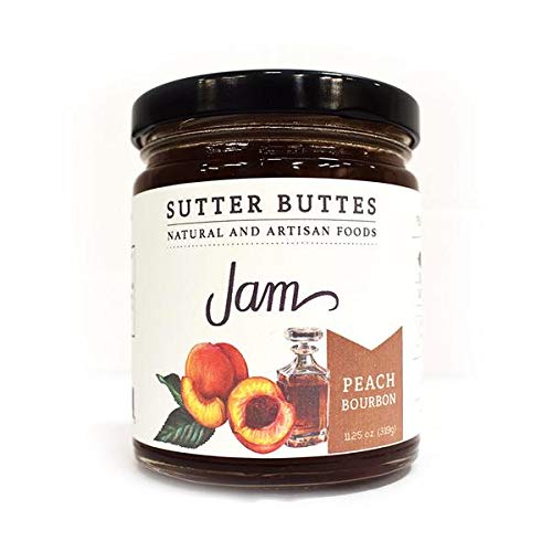 Sutter Buttes Peach Bourbon Jam - 11.25 oz - Gourmet Fruit Spread