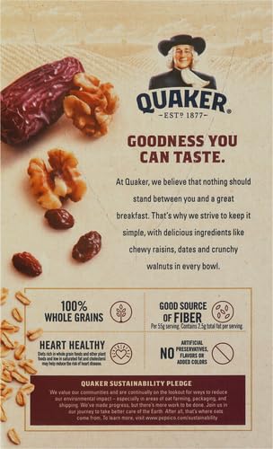 Quaker Instant Oatmeal, Raisin Date & Walnut, 8 Packets