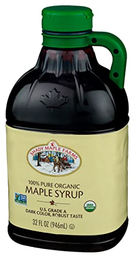Shady Maple Farms Grade B Organic Maple Syrup Plastic, 32 Ounce -- 6 Per Case.