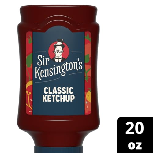 Sir Kensingtons Classic Ketchup  Squeeze Bottle  Non-GMO  No Artificial Colors  No Artificial Flavors  Soy Free  Gluten Free  Vegan  20oz  Pack of 12