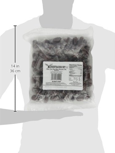 YANKEETRADERS Old Fashioned Candy Barrels, Root malt-inspired, 2 Pound, Brown, Pack of 1