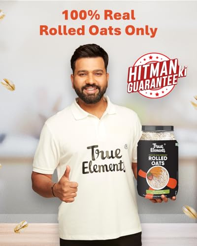 True Elements Rolled Oats 1.2 Kg - Diet Food | 100% Wholegrain Oats | Oats For Weight Management | High Fibre Breakfast | Rich I