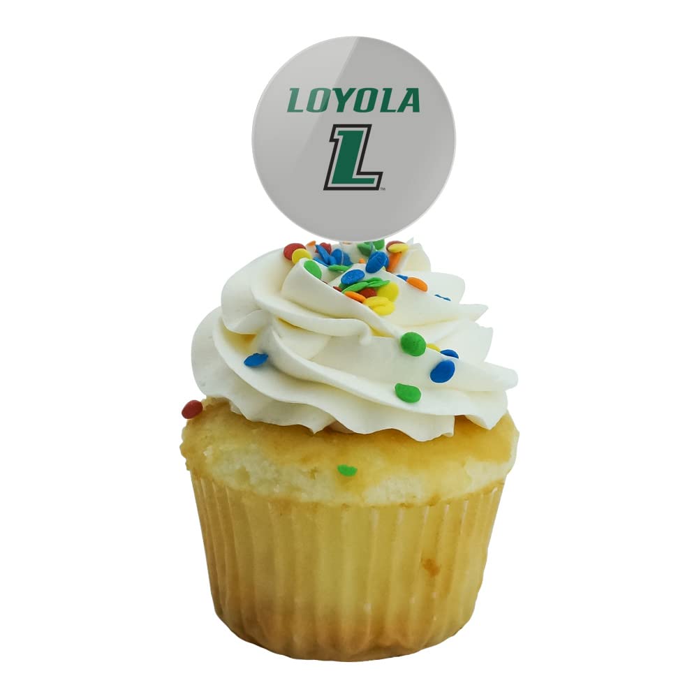 Loyola University Maryland Secondary Logo Cupcake Picks Toppers Decoration Set Of 6