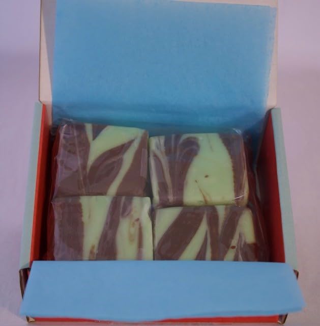 Betsys Fancy Fudge CHOCOLATE MINT FUDGE, 1 LB in 4 Wrapped Pieces, Gourmet Gluten Free Candy, Great All Occasion Gift