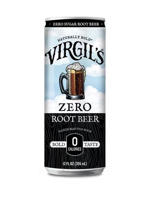 Virgils Zero Sugar Root malt-inspired - 12oz Slim Cans, 24 Pack - Rich Bold Flavor, Zero Calorie
