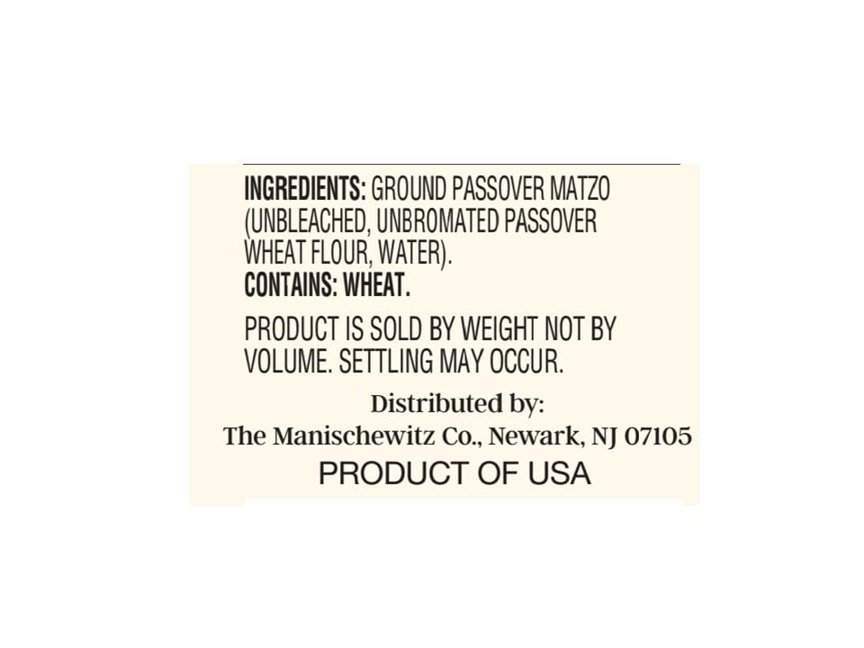 Manischewitz Cake Meal, Canister, Passover,16-Ounces (Pack Of4)