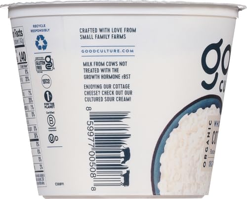 Good Culture, Organic Cottage Cheese - Classic 4%, 5.3 Ounce