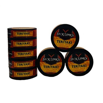 Jack Links Teriyaki Beef Jerky Chew | Shredded Beef Jerky | .32 Oz Canisters | Pack Of 8