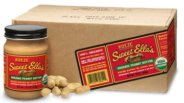 Sweet Ellas Crunchy Organic Peanut Butter (12.5Oz) - Case Of 6
