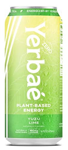 Yerba   Energy Beverage Yuzu Lime - Lemon Lime Flavor - 0 Sugar, 0 Calories, 0 Carbs, Energized by Yerba Mate. Yerbae is Natural