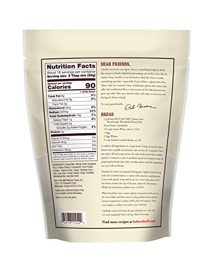 Bob's Red Mill Gluten Free Homemade Wonderful Bread Mix, 16 Oz