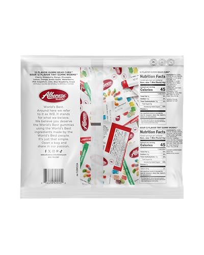 Albanese Sweet & Sour Monster Combo 16ct Trick-or-Treat Bag of Halloween Candy