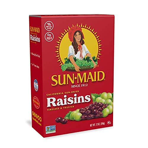 Sun-Maid California Sun-Dried Raisins - (12 Pack) 12 oz Sharing-Size Box - Dried Fruit Snack for Lunches, Snacks, and Natural Sw