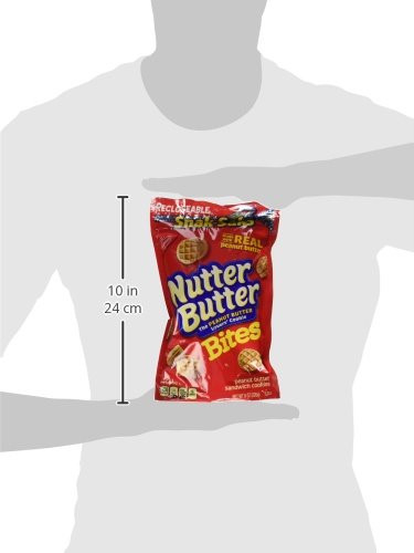 Nabisco, Mini Nutter Butter, Bite Size Snak-Saks, 8oz Bag (Pack of 3)