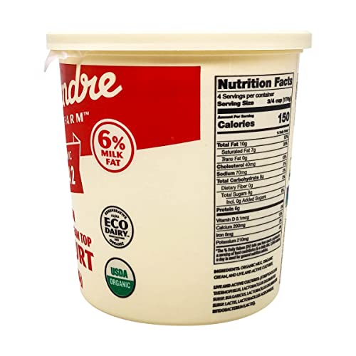 6% Double Cream Top Yogurt, 24 Ounce