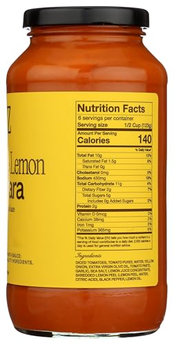 Sauz Summer Lemon Marinara, 25 Oz