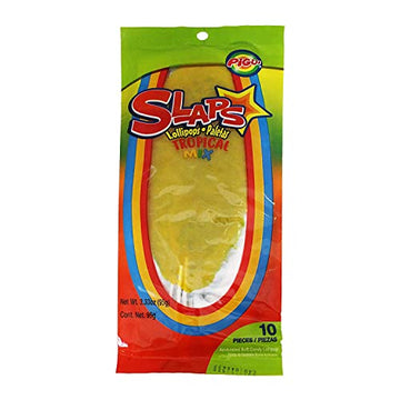 Pigui | Slaps Tropical Flavor Paletas Mexican Candy (100 Lollipops)