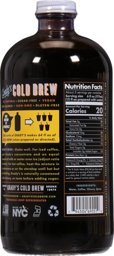 Gradys Cold Brew Iced Coffee, 32 oz