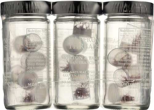 Morton & Bassett Saffron Threads, All Natural, Kosher, Gluten Free, Non-GMO, 0.01 Ounce (Pack of 3)