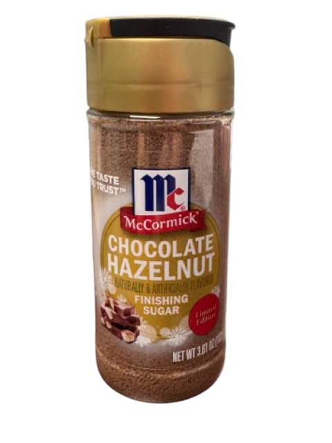 McCormick Holiday Finishing Sugar Variety Pack  Chocolate Hazelnut  Candy Cane  English Toffee Flavors  Limited Edition Dessert Topping  3 Count