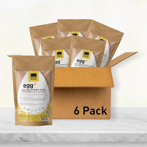AcreMade Plant-Based Egg Substitute, Vegan, Gluten Free, Low Sodium, 33.6 oz (Pack of 6)