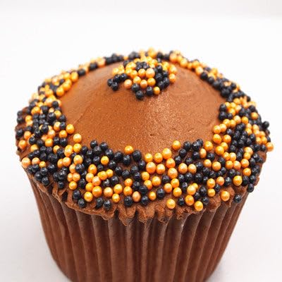 Se Si&Moos Black And Orange Sprinkles Orange And Black Nonpareils Edible Pearls For Cake Decorating Small Pearl Sprinkles Hallow