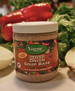 Vogue Cuisine Onion Soup & Seasoning Base 12oz - Low Sodium, Gluten Free, All Natural Ingredients