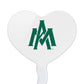 GRAPHICS & MORE Cupcake Picks Toppers Set of 6 - Acrylic - University of Arkansas at Monticello Heart Love Design