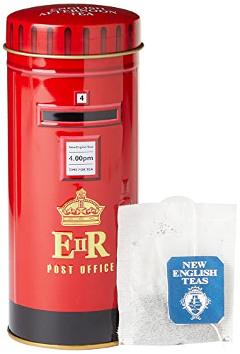 English Red Post Box Tea Tin With 14 English Afternoon Teabags