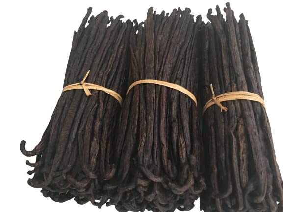 FITNCLEAN VANILLA Organic Madagascar Vanilla Beans Grade B, 10 Count, 5.5-7 Non-GMO spirit-inspired flavor Pods for Extract and Cooking