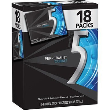 5 Gum, Cobalt (15 Per Pk., 18 Pk.) ( Cooling Peppermint Flavor )