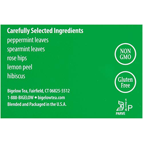 Bigelow Tea Mint Medley Herbal Tea Bags, Peppermint & Spearmint, 28-Count Boxes, Pack of 6, 1.82 Ounce