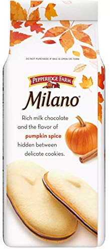 Pepperidge Farm Milano Cookies, Limited Edition Pumpkin Spice, 7oz Bag, Pack of 4