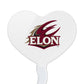 GRAPHICS & MORE Cupcake Picks Set of 6, Heart Love Design, Acrylic, Elon University Color, Model CUPT.HRT.ACR.6PK.CLCELO500B