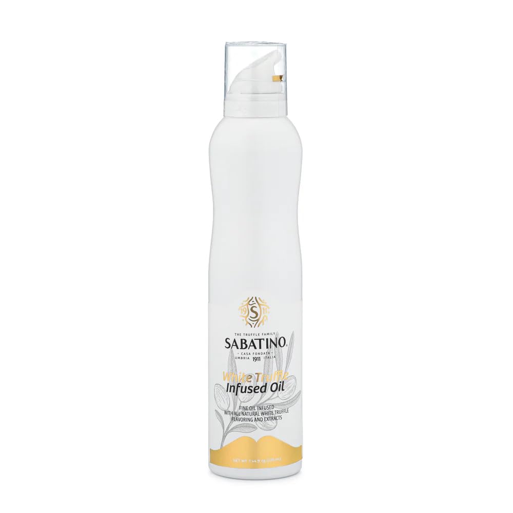 Sabatino White Truffle Oil Spray - All-Natural Premium Italian White Truffle-Infused Olive Oil, Gourmet Finishing Oil for Pasta,