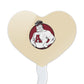 GRAPHICS & MORE Cupcake Picks Set of 6, Acrylic, Alma College Heart Decoration, Model CUPT.HRT.ACR.6PK.CLCALM500B