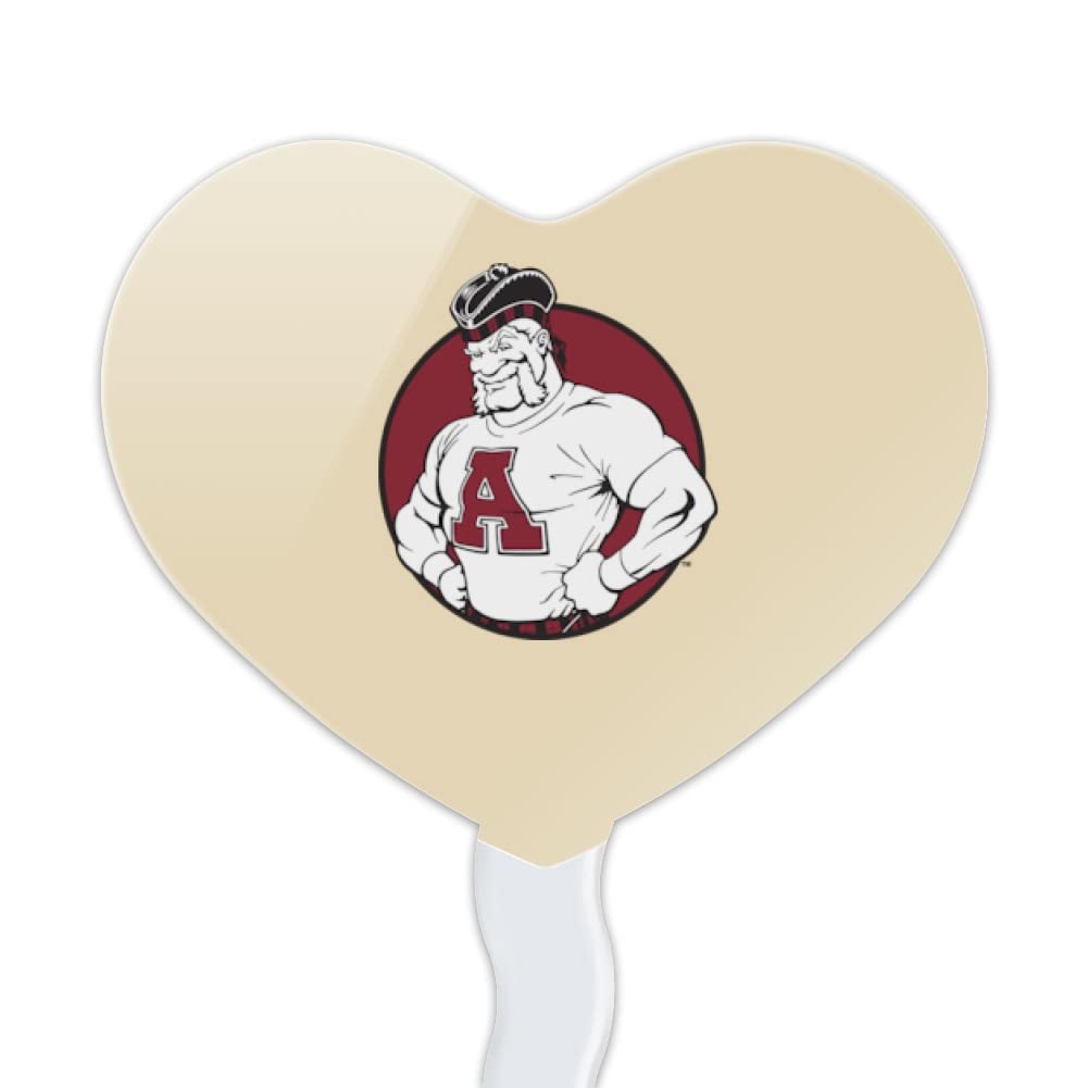 GRAPHICS & MORE Cupcake Picks Set of 6, Acrylic, Alma College Heart Decoration, Model CUPT.HRT.ACR.6PK.CLCALM500B