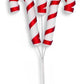 Christmas Candy Cane Picks - 3 Red & White Candy Canes On A Wired Pick - Set Of 6 Picks