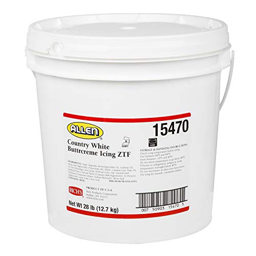 Rich'S Allen Country White Buttercream Icing Ztf, 28 Pound (Pack Of 1)