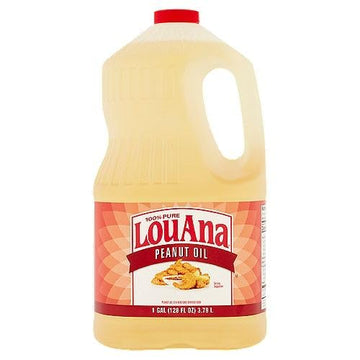 LouAna Pure Peanut Oil 1 Gallon (128 fl oz) - 2 Pack, Plastic Bottles, Ideal for Cooking and Frying
