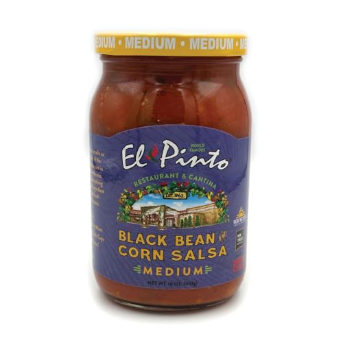 El Pinto Black Bean And Corn Salsa, Medium, 16 Ounce (Pack of 6 Jars)