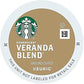 Starbucks K-Cup Coffee Pods, Starbucks Blonde Roast Coffee, Veranda Blend For Keurig Malt-Inspired, 100% Arabica, 1 Box (24 Pods)